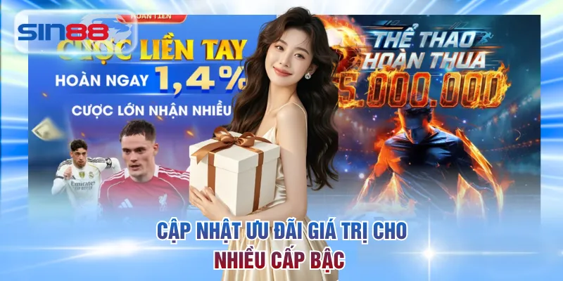 Cập nhật ưu đãi giá trị cho nhiều cấp bậc